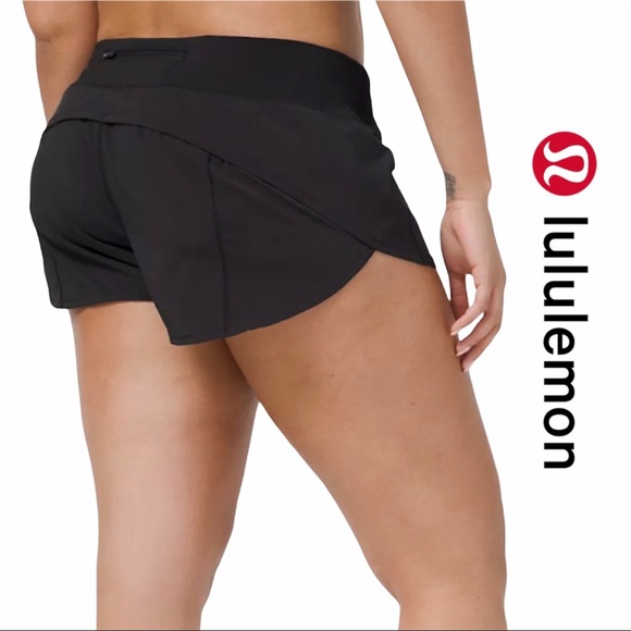 Lululemon Black Speed Up Shorts 2.5" LYCRA